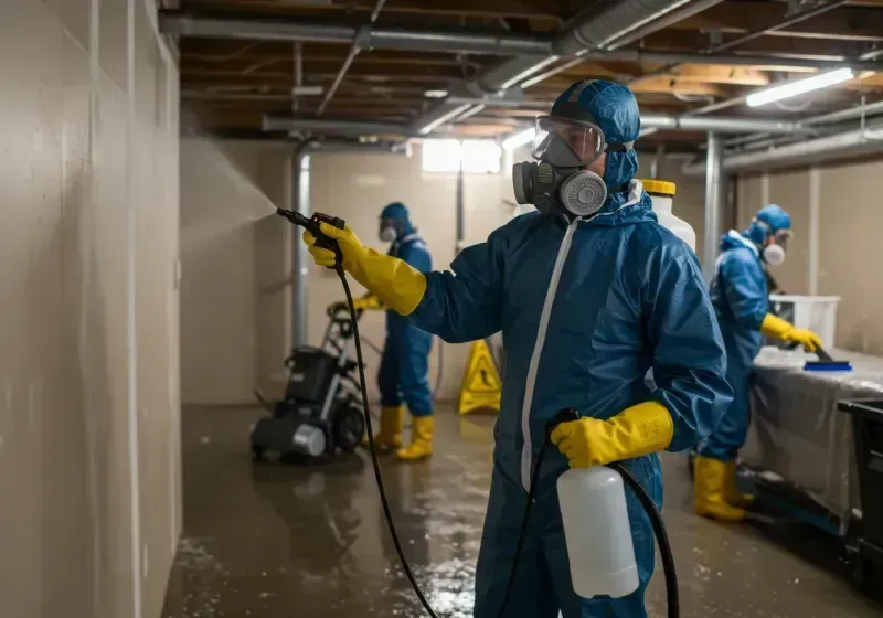 Basement Sanitization and Antimicrobial Treatment process in Denton, TX